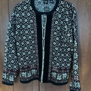 Chic Black and White Women's Cardigan